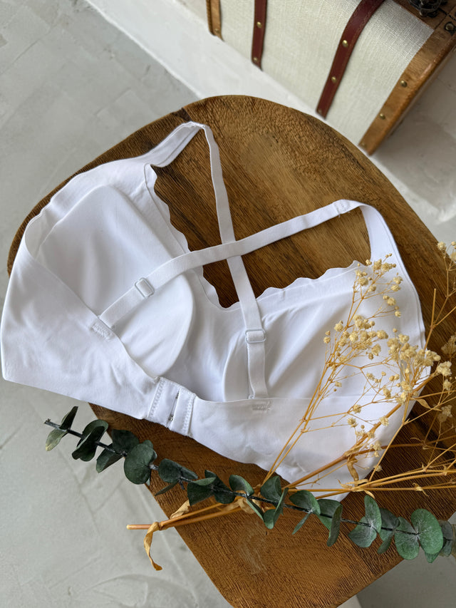 Microfiber Padded Crossover Bra