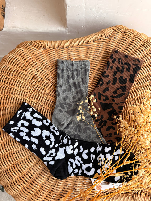 Lot de 3 paires de chaussettes à motifs animaux