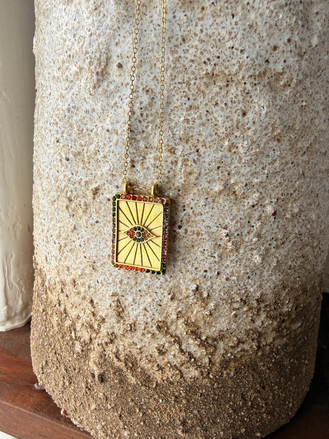 Collier avec médaille turque en forme d'œil