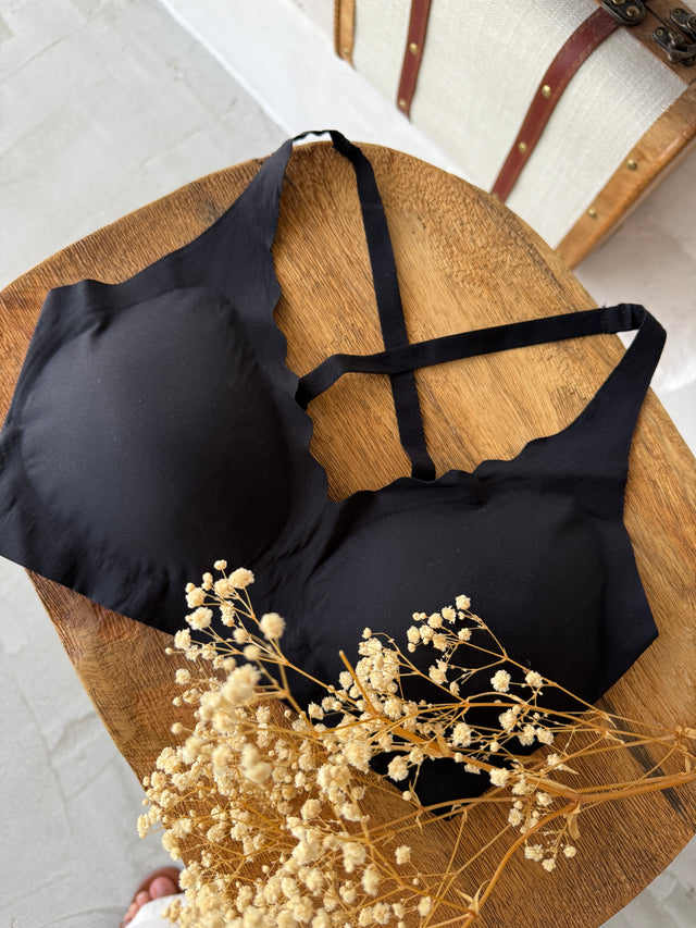 Microfiber Padded Crossover Bra