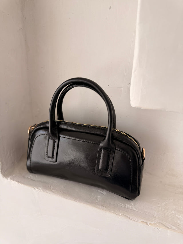 Mini Leather Bowling Suitcase