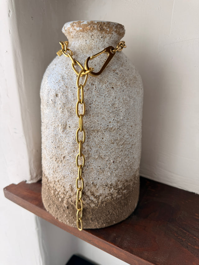 Collier maillons fermoir large