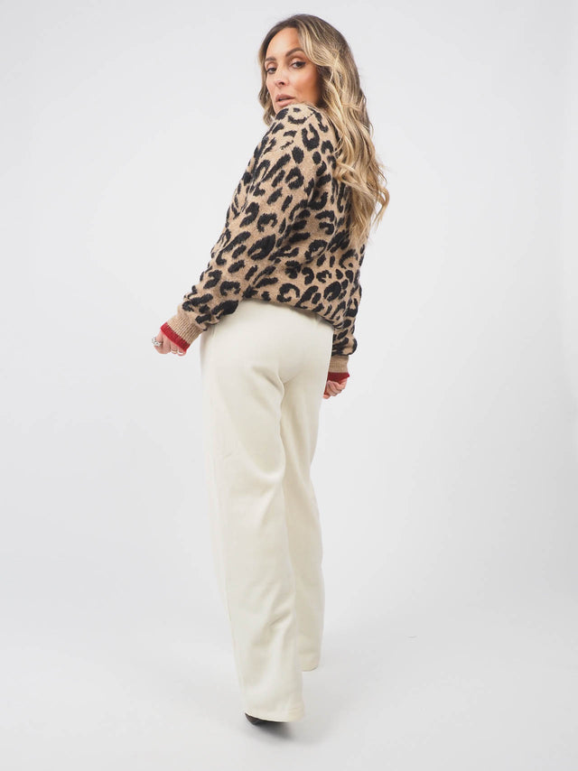 Casaco de Malha Animal Print