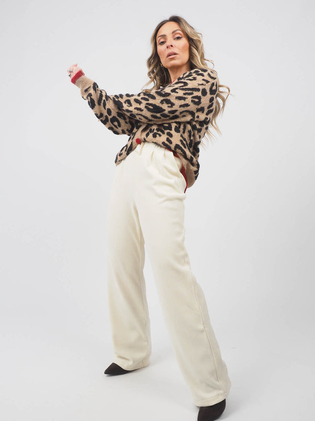 Casaco de Malha Animal Print