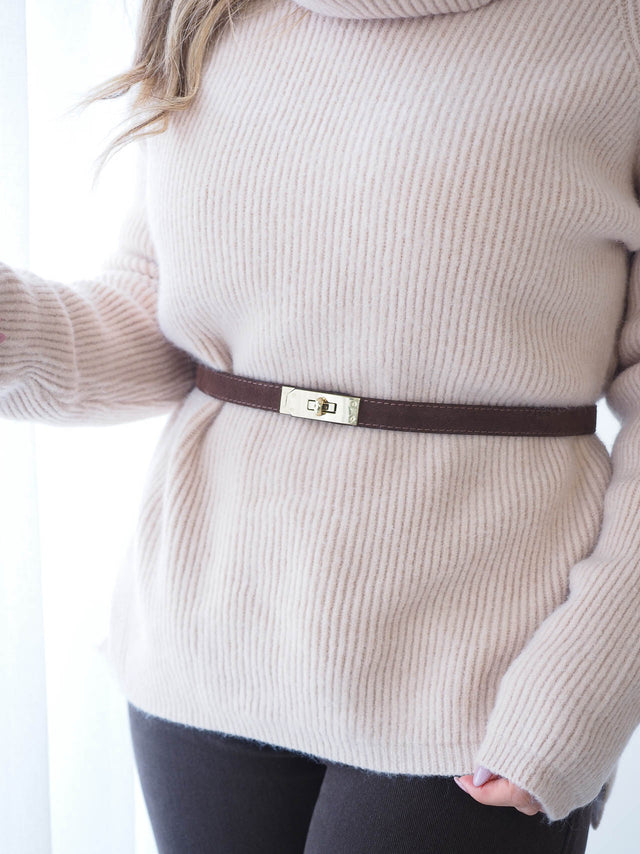 Ceinture réglable en daim