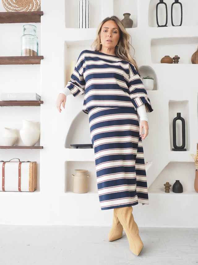 Striped Skirt and Top Set
