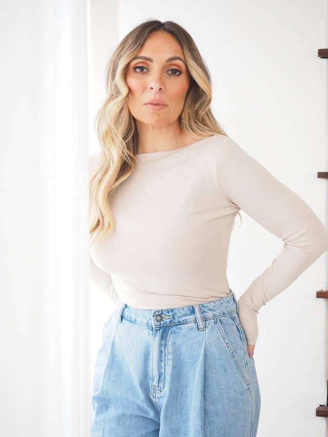 Chemise basique à manches longues