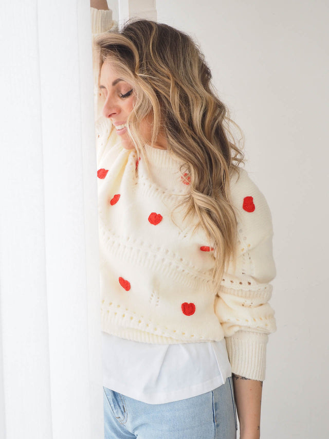 Knitted Hearts Sweater