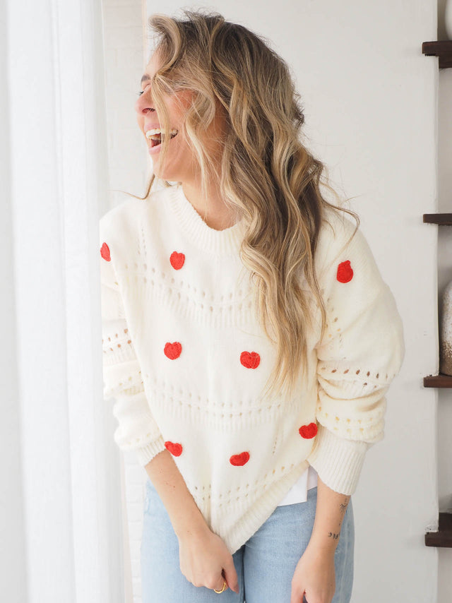 Knitted Hearts Sweater