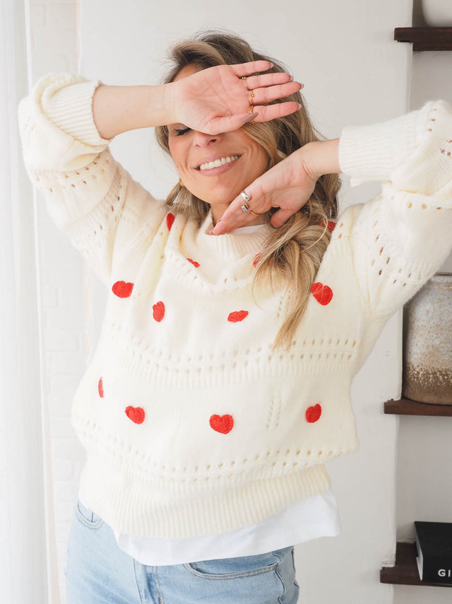 Knitted Hearts Sweater