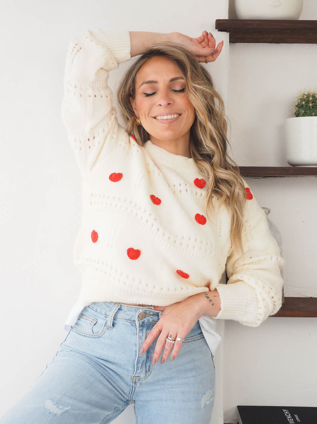 Knitted Hearts Sweater