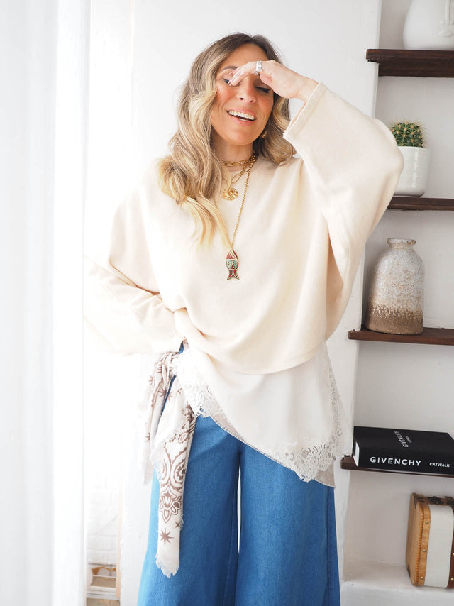 Camisola Malha Oversized