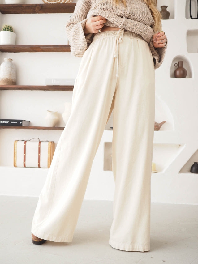 Pantalon à jambes larges ajustables
