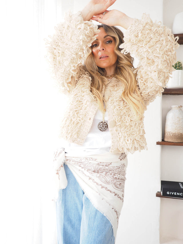 Veste en maille texturée