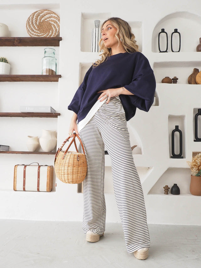 Striped Plush Pants