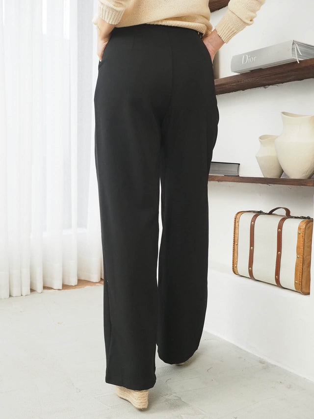 Pantalon en tissu plissé