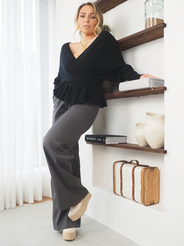 Pantalon en tissu plissé