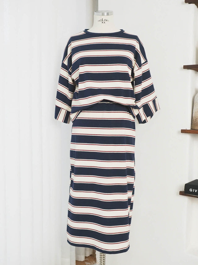 Striped Skirt and Top Set