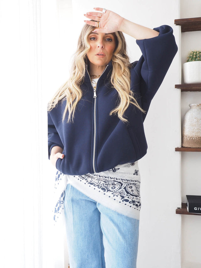 Casaco de Felpa Com Fecho