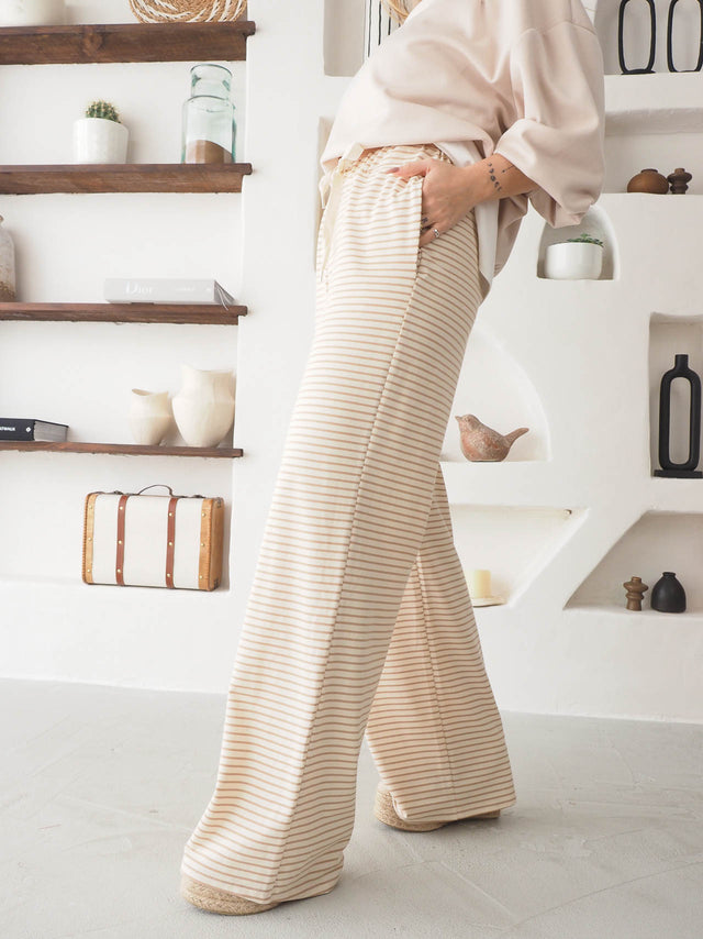 Striped Plush Pants