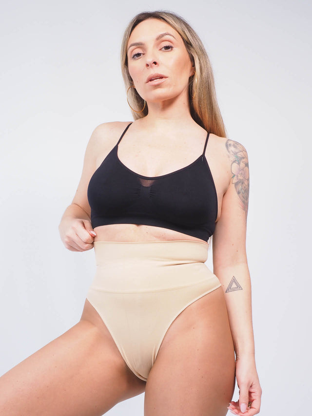 ROUPA INTERIOR: CUECA MODELADORA ASA DELTA - Black Peach: 5.00 € | Cor / Color: bege, preto | Tamanho / Size: M/L, L/XL - Black Peach® - Primavera Verão 2024