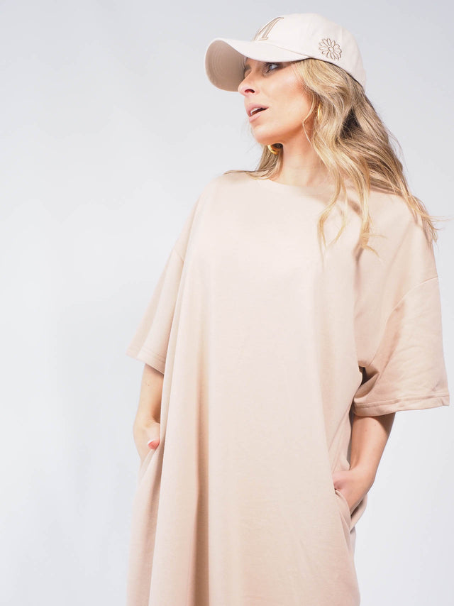 Vestidos: Vestido Básico felpa Mulher - Black Peach: 45.00 € | Cor / Color: cinzento, camel | Tamanho / Size: TU - Black Peach® - Primavera Verão 2024
