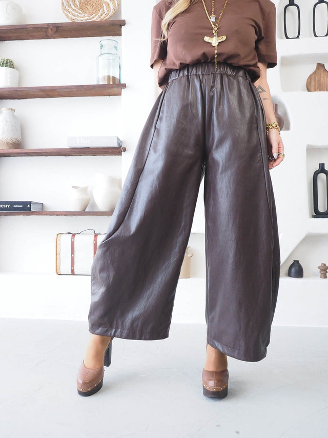 Calças Balloon Ecopele