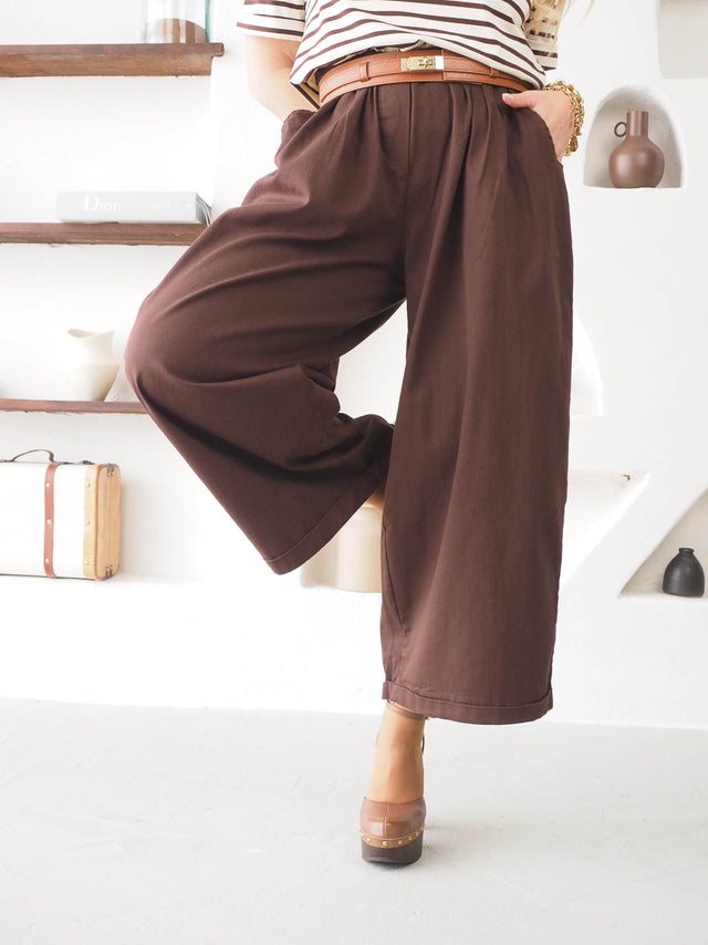 Calças Culote em Algodão