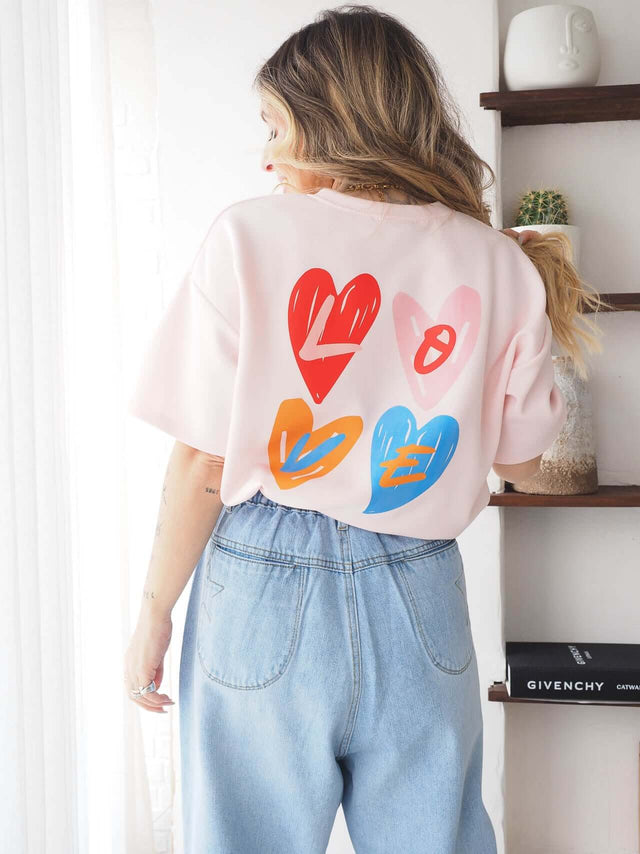 Sweatshirt Love Manga Curta