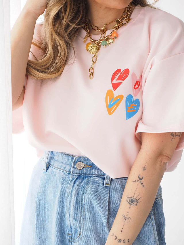 Sweatshirt Love Manga Curta