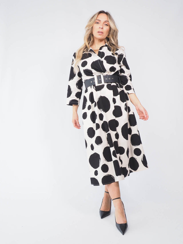 Vestidos: Vestido Midi Bolas Mulher - Black Peach - Black Peach: 79.00 € | Cor / Color: preto | Tamanho / Size: ONESIZE - Black Peach® - Primavera Verão 2024