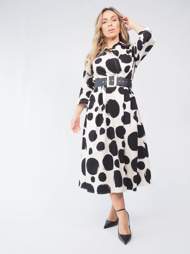 Vestidos: Vestido Midi Bolas Mulher - Black Peach - Black Peach: 79.00 € | Cor / Color: preto | Tamanho / Size: ONESIZE - Black Peach® - Primavera Verão 2024