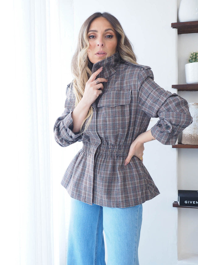 Casaco Xadrez Cintado