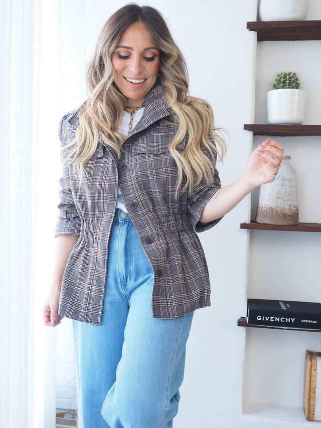 Casaco Xadrez Cintado