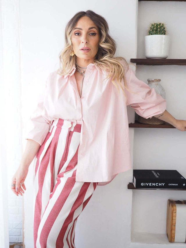 Chemise basique à plis