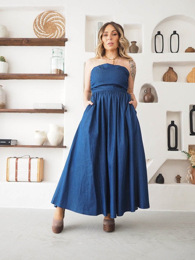 Vestido de Ganga Midi