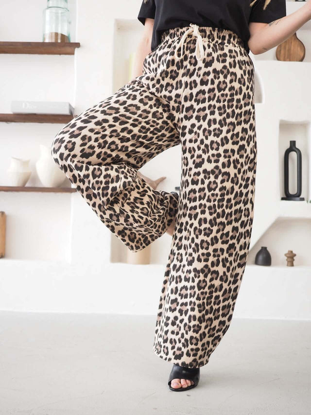 Calças Felpa Animal Print
