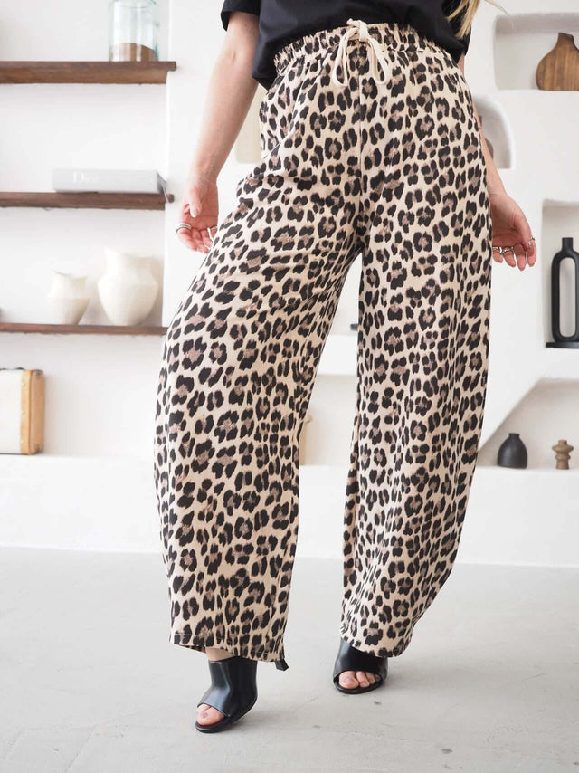 Calças Felpa Animal Print