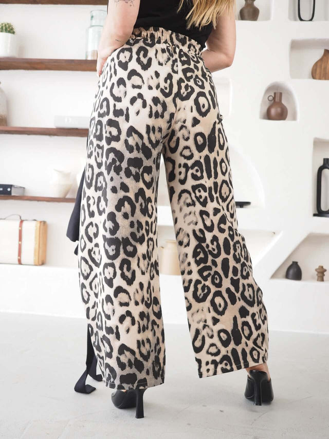 Calças Felpa Animal Print