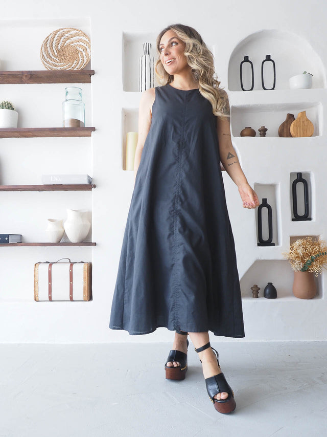 Vestido Midi Liso