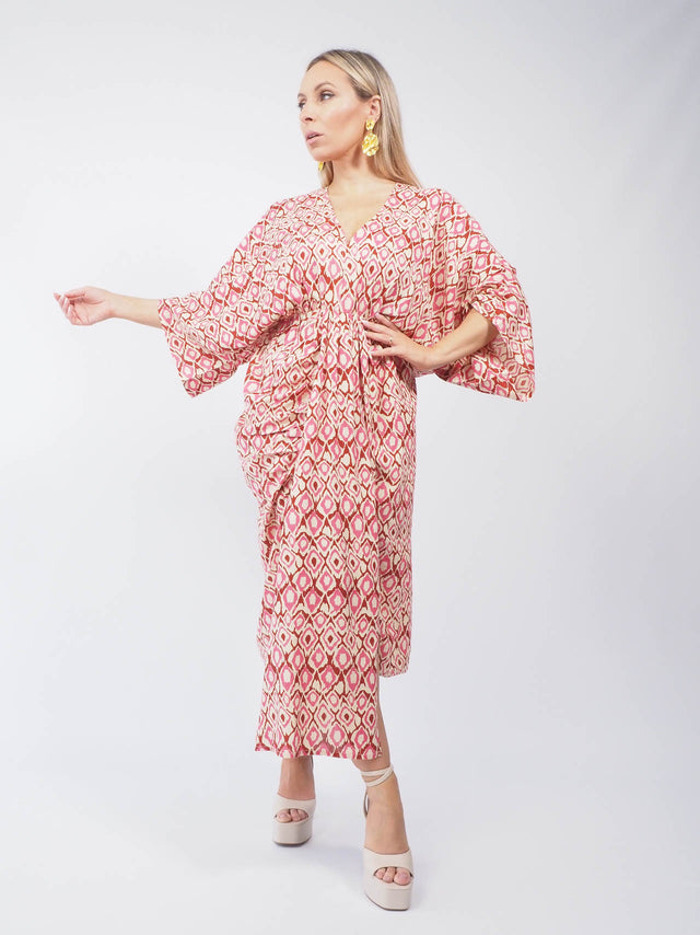 PRINTED MIDI DRESS