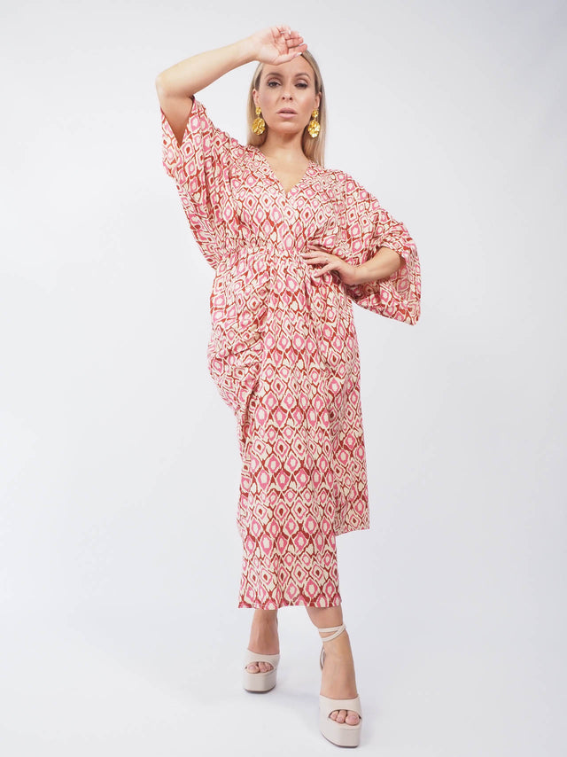 PRINTED MIDI DRESS