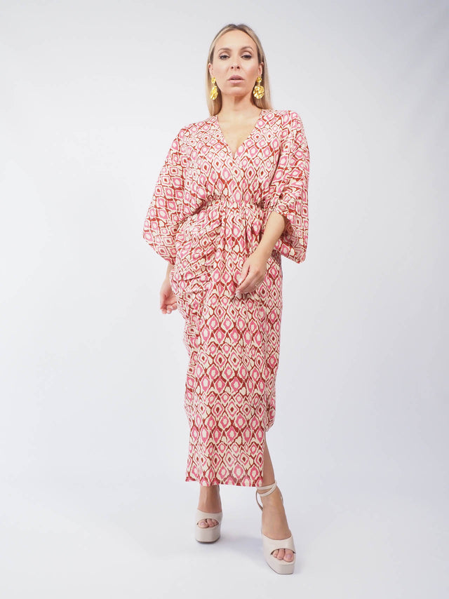 PRINTED MIDI DRESS