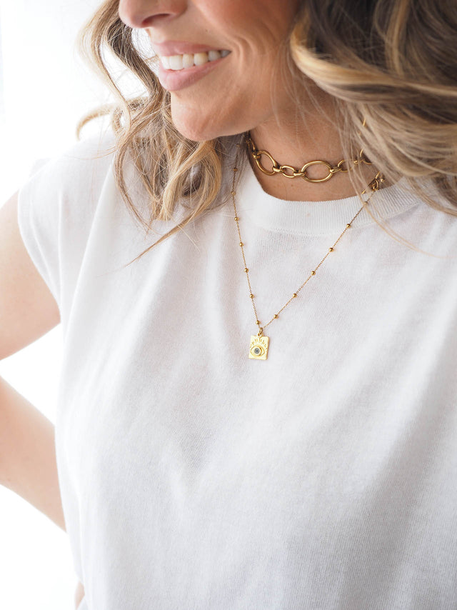 Collier scapulaire plaqué or
