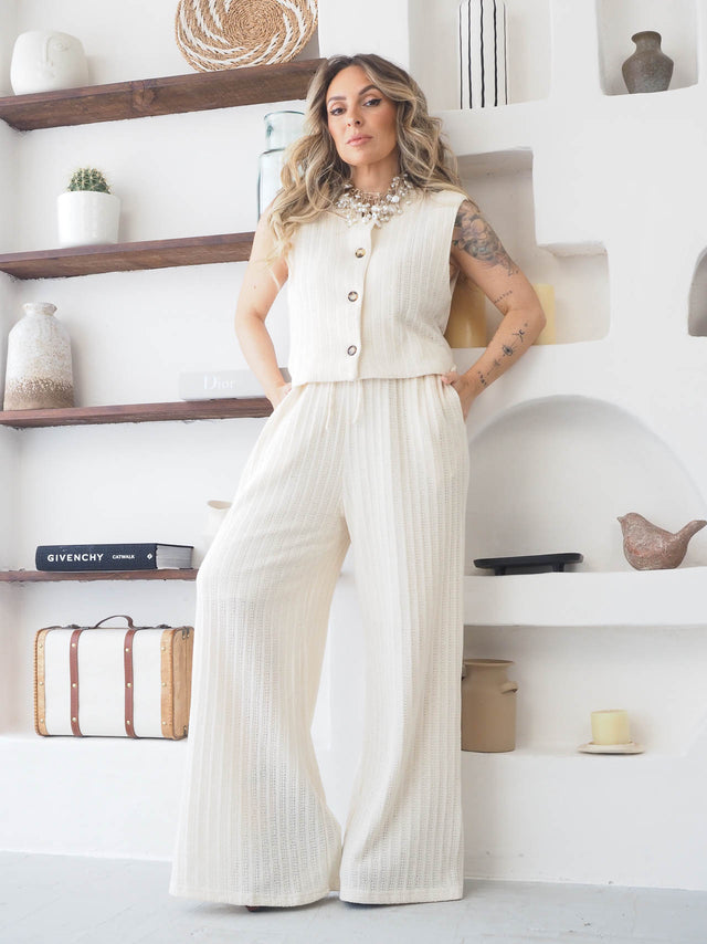 Conjunto em Malha Crochet