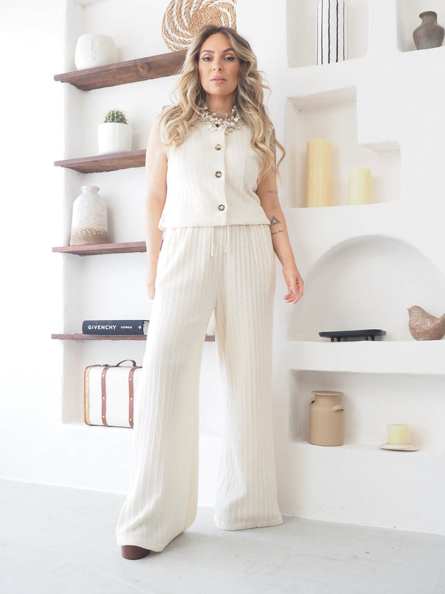 Conjunto em Malha Crochet