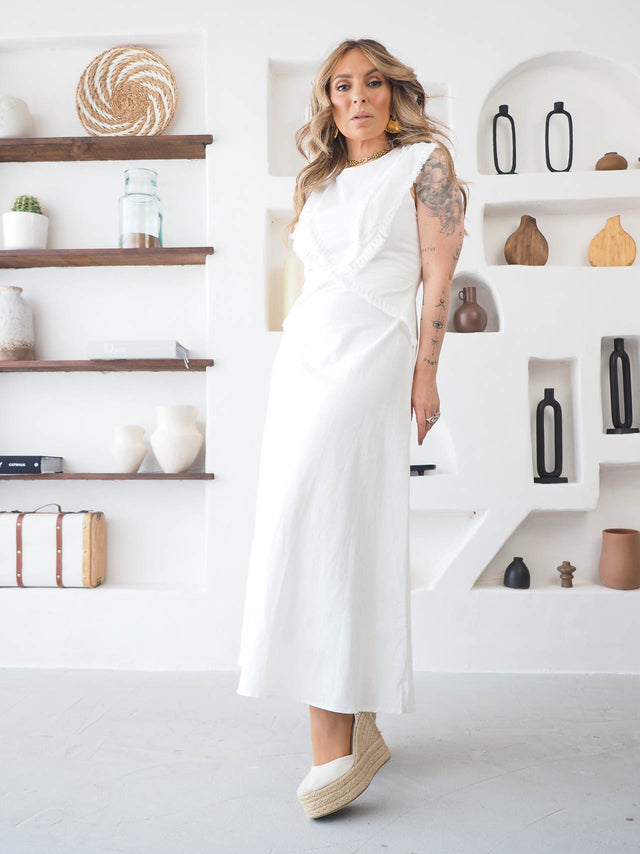 Vestido Midi em Algodão
