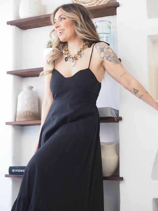Vestido de Alças Midi