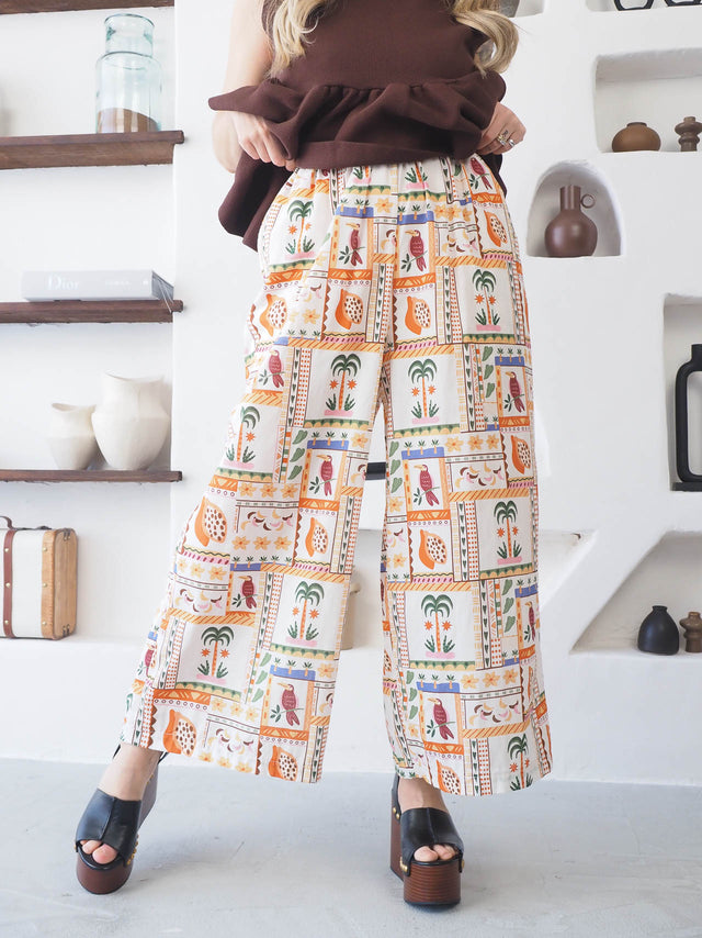 Calças Culote Estampadas