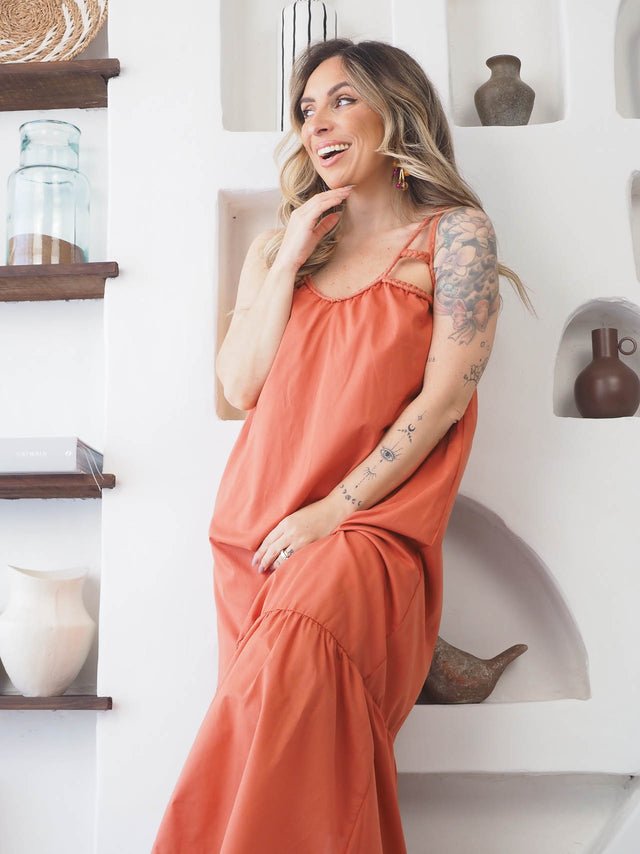 Plain Midi Dress